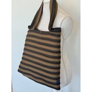 CAMOU nique Zip-It Tote VTG Shoulder Bag made of Zippers Olive Green and Brown